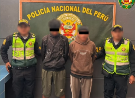 DESARTICULAN PRESUNTA BANDA CRIMINAL “LOS CHIQUILLOS DE CURAHUASI” Y DETIENEN A DOS IMPLICADOS POR HURTO